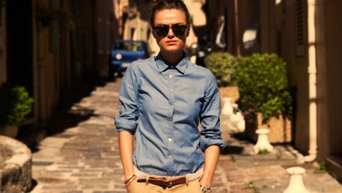 A Month of Fashion Risks: A Crop Top Over Your Blouse