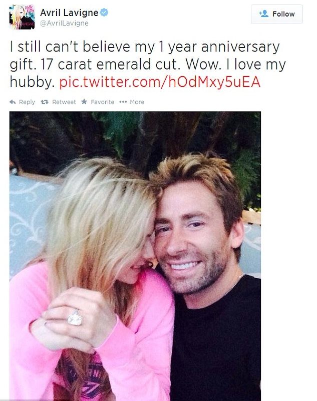 avril lavigne 17 carat ring diamind