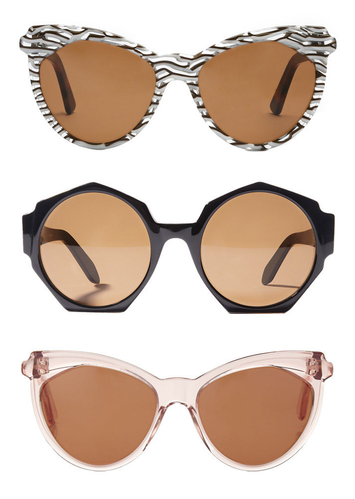 Zanzan Erzulie Sunglasses, $293; at Matches Fashion / Zanzan Ortolan, $360; at Zanzan / Zanzan Erzulie Sunglasses, $360; at Avenue 32