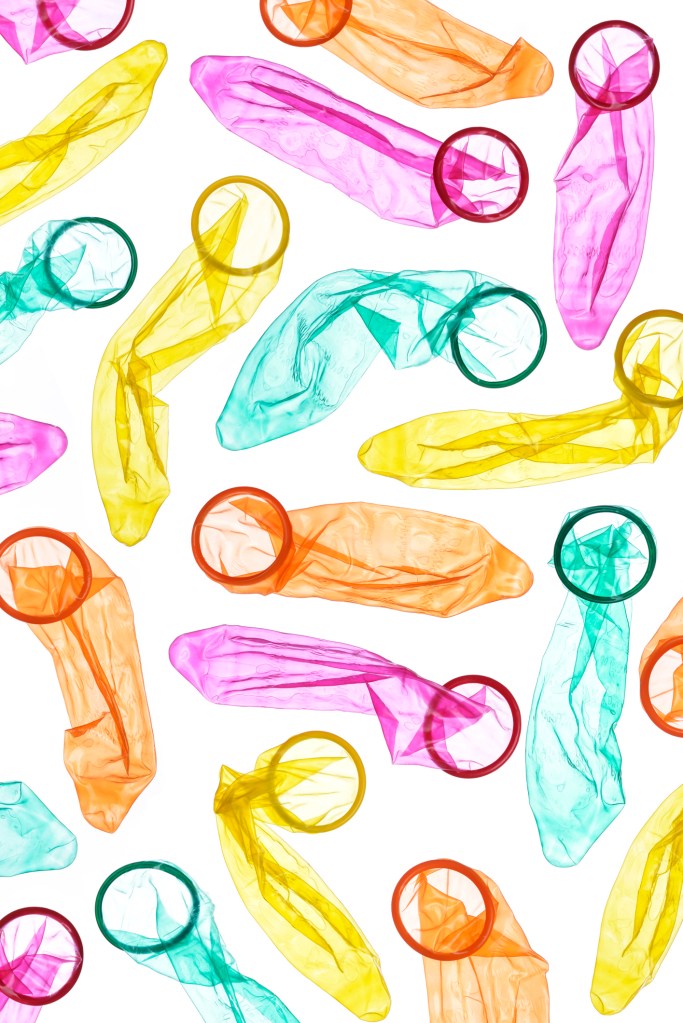 Colorful condoms