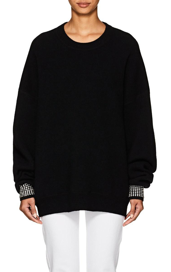 STYLECASTER | Embellished Pieces | Crystal-Embellished Wool-Blend Sweater