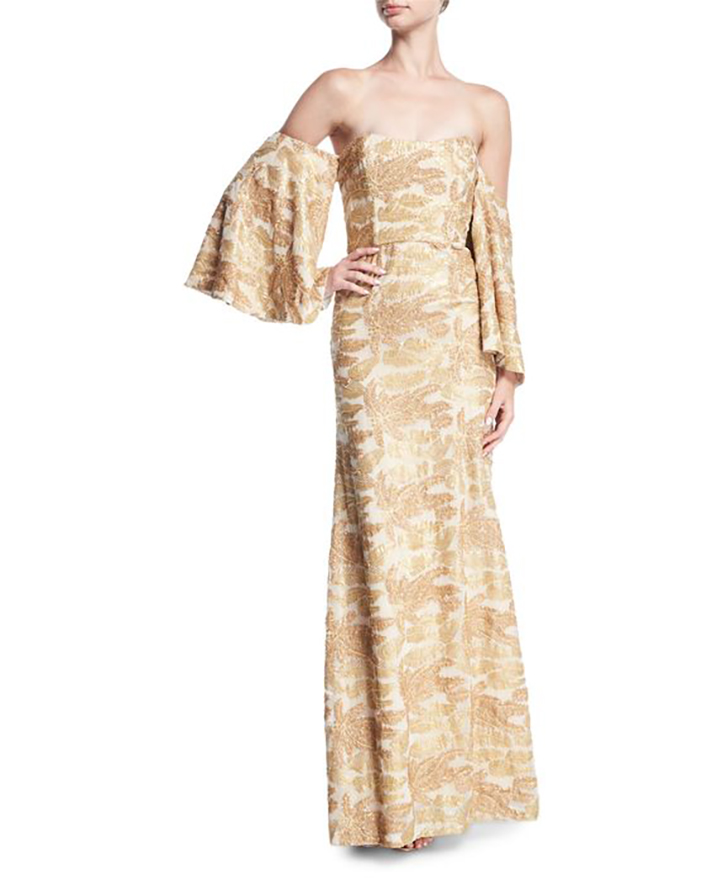 STYLECASTER | Gold Wedding Gowns Are the Showstopping 2019 Wedding Trend We Can't Get Enough Of