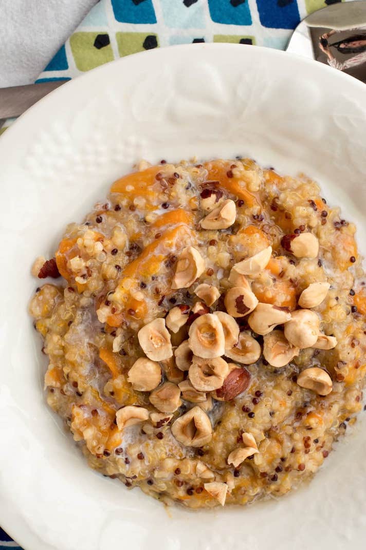 STYLECASTER | 17 Slow-Cooker Breakfasts to Simplify Your Mornings | Fruit and Nut Oatmeal