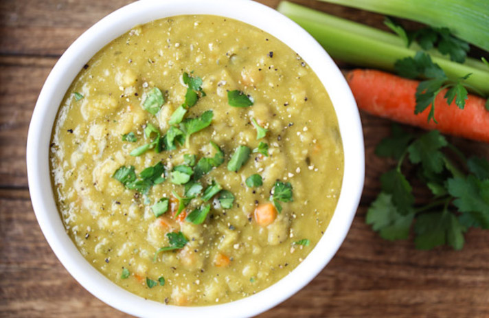 STYLECASTER | 17 Slow-Cooker Soups with Tons of Fresh Greens | Split Pea Soup
