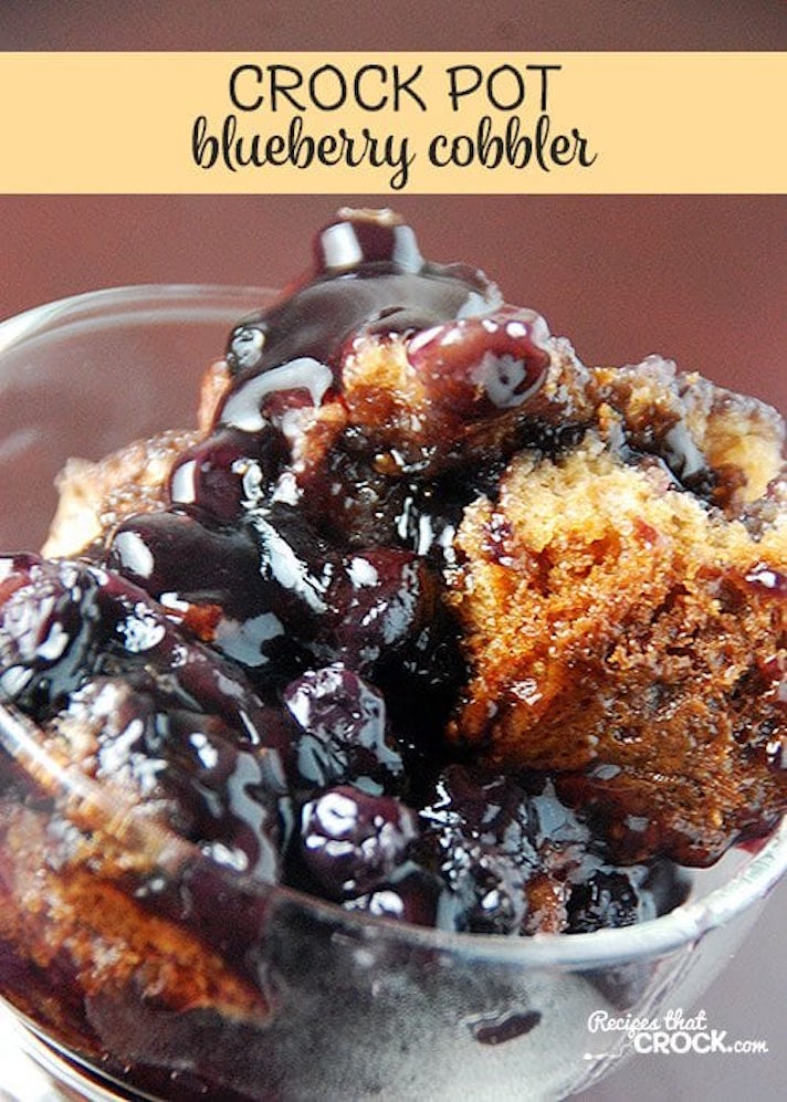 STYLECASTER | 13 Slow-Cooker Biscuit Recipes That Might Surprise You | Blueberry Cobbler