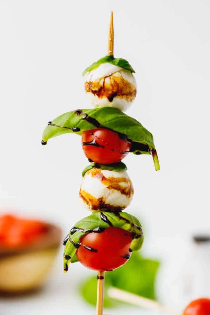 STYLECASTER | 17 Easy-to-Pack Picnic Recipes That Anyone Can Make | Caprese Skewers