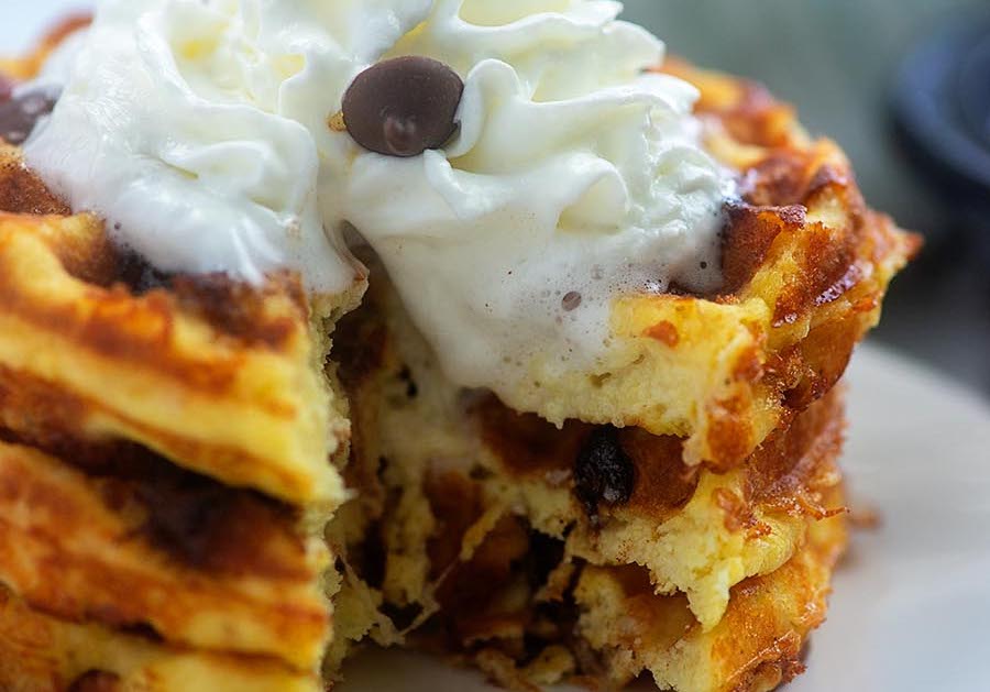 STYLECASTER | keto bread | chaffle recipe | chocolate chip chaffle