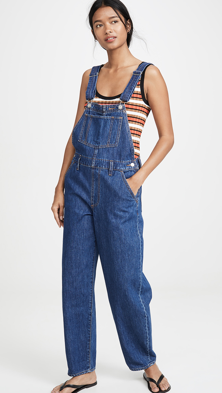 STYLECASTER | Long Denim Overalls Are a Romantic Addition to Any Fall Wardrobe