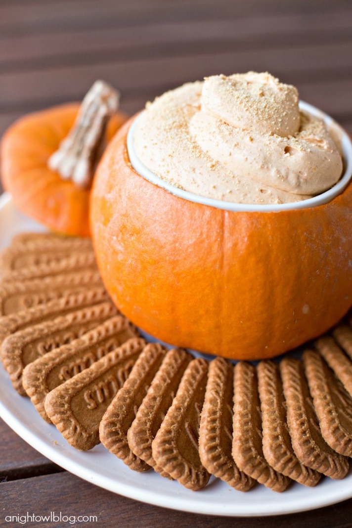STYLECASTER | 17 Halloween Dips You Can Serve In A Pumpkin | Pumpkin Cheesecake Dip
