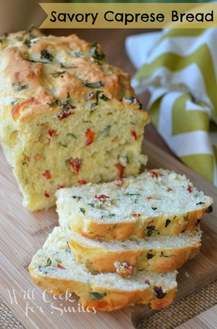 STYLECASTER | Easy Quick Breads That You Really Can't Mess Up | Savory Caprese Bread