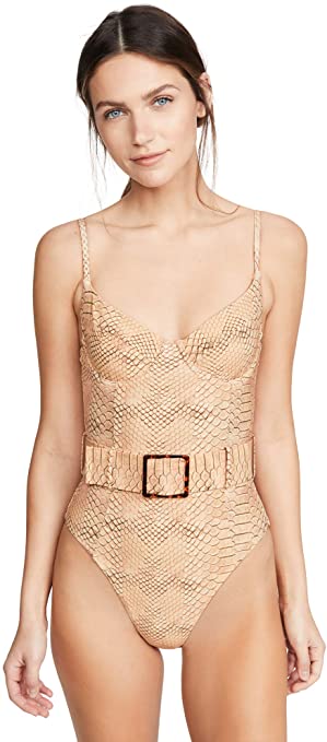 STYLECASTER | 2020 Swimwear Trends | belted swimsuit