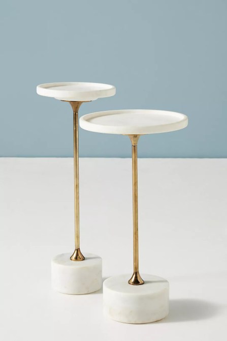 Anthropologie Swirling Marble End Table