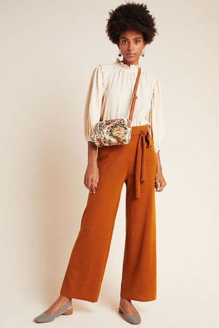 STYLECASTER | Anthropologie Sale April 2020 | cropped knit pants