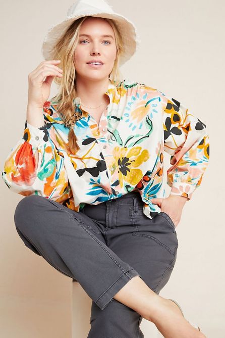 STYLECASTER | Anthropologie Sale April 2020 | poplin buttondwon