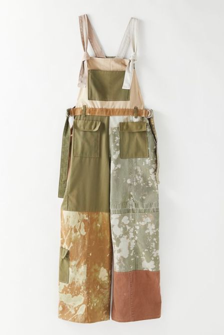 STYLECASTER | Urban Outfitters Vintage Collections | khaki pieced overalls
