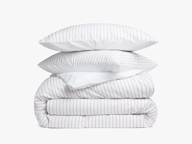 stiched duvet cover set