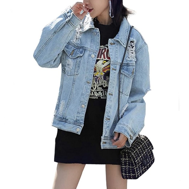 JUDYBRIDAL Oversize Denim Jacket for Women