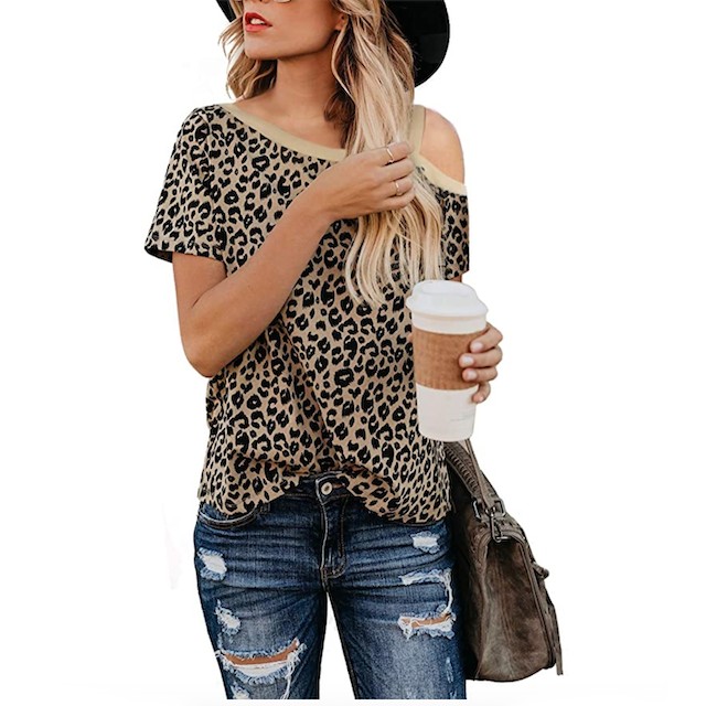 BMJL Women's Leopard Print Tops