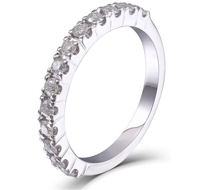  DovEggs 0.4CTW HI 2.26mm Width Moissanite wedding band