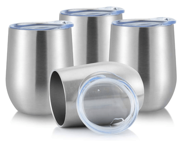 DOMICARE Insulated Wine Tumbler with Lid