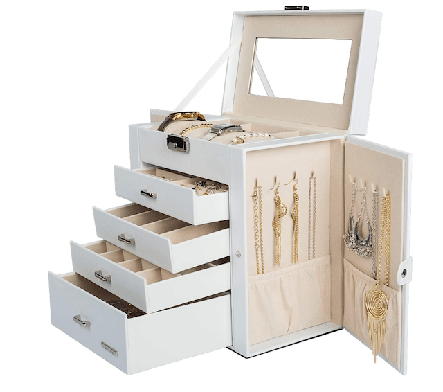 Homde Synthetic Leather Huge Jewelry Box