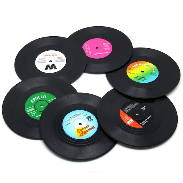 Vinyl Record Disk Coasters