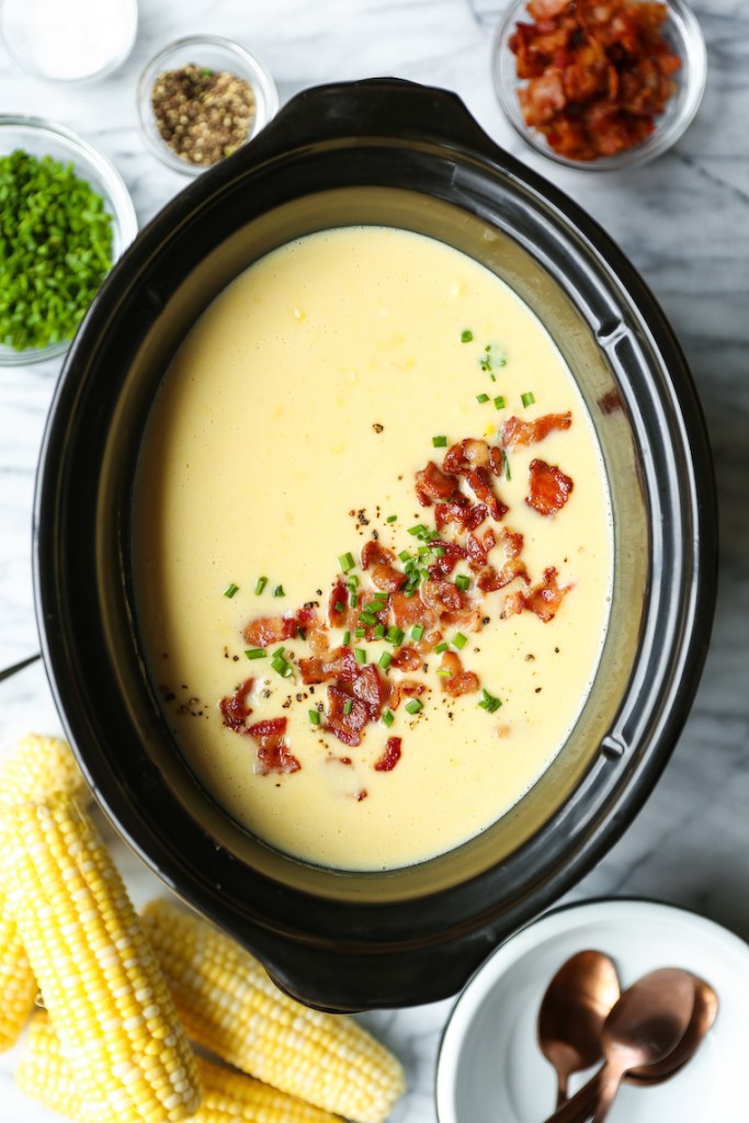STYLECASTER | easy summer slow cooker recipes | slow cooker corn chowder