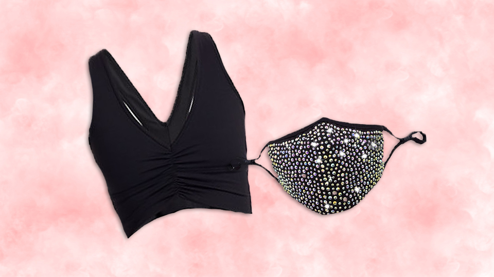 STYLECASTER | Ariana Grande Rhinestone Face Mask