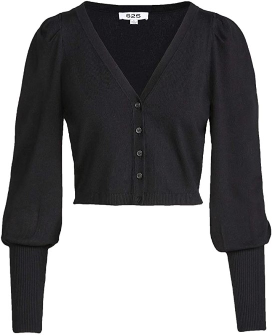 STYLECASTER | Hailey Bieber Black Cardigan