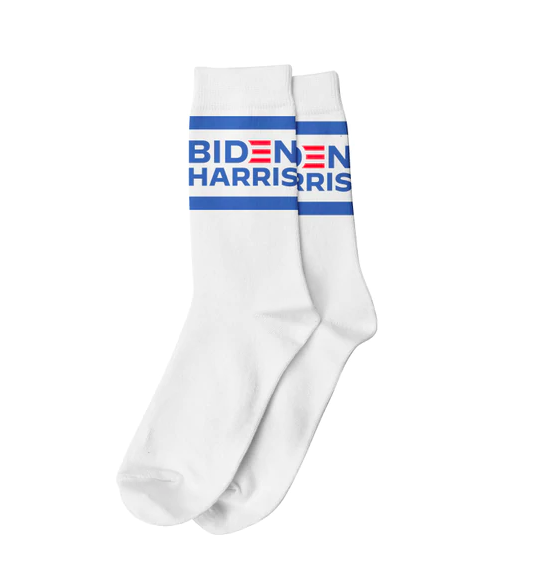 biden harris white socks 