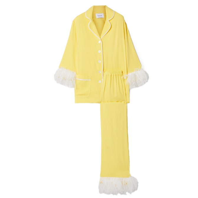 STYLECASTER | Kendall Jenner Sleeper Feather Pajamas