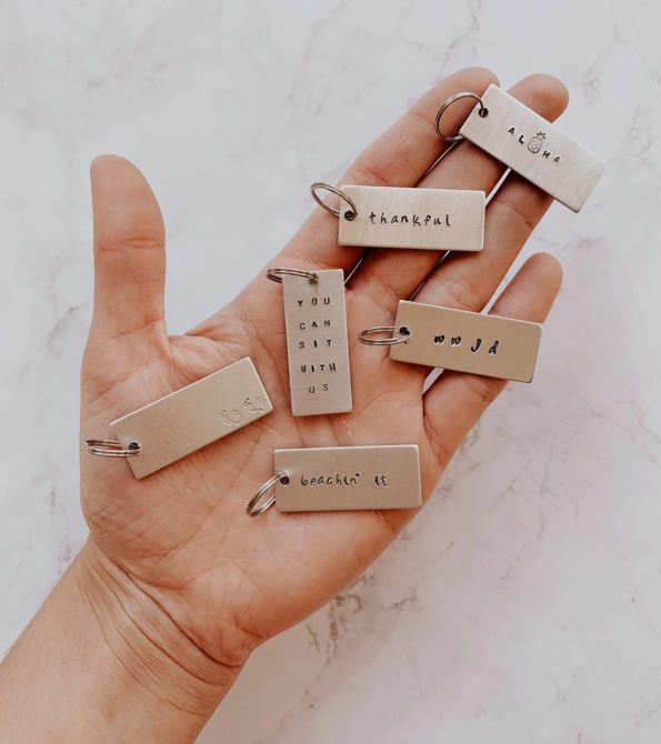 Rectangle Keychain Customized Etsy