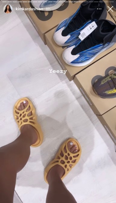 STYLECASTER | Kim Kardashian Yeezy Slides