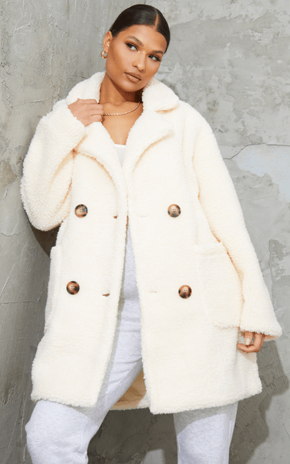 STYLECASTER | Selena Gomez Teddy Coat