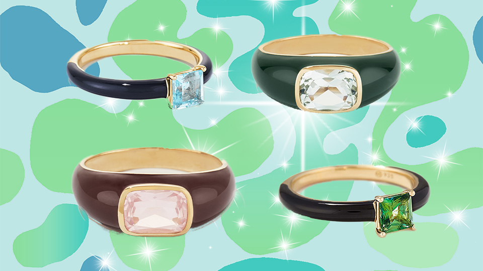STYLECASTER | Mejuri Enamel Rings