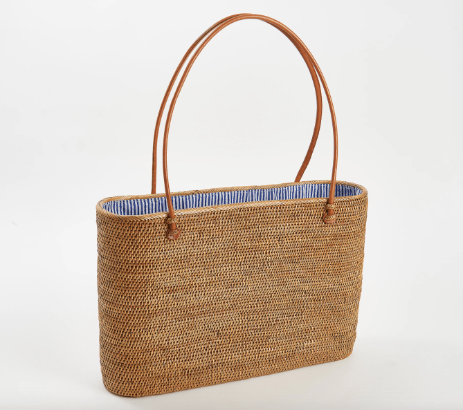 STYLECASTER | Poppy & Sage Rattan Drawstring Tote Harper