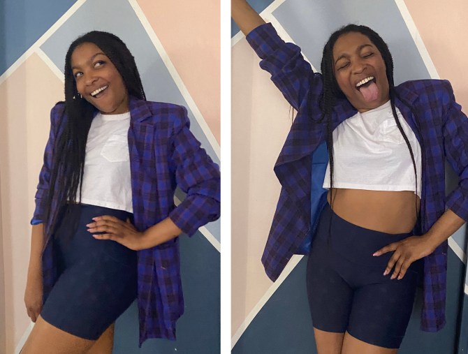 STYLECASTER | Beyond Yoga Spacedye Bike Shorts Dupe