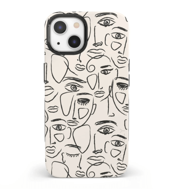 We're All Human Minimal Face Art Case