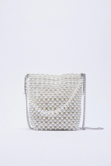Zara Pearl Mini Bucket Bag