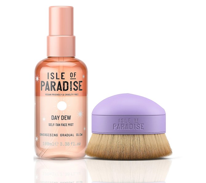 Isle of Paradise Day or Night Self- Tanning Face Mist with Brush