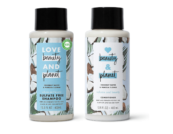 Love Beauty and Planet Volume and Bounty Thickening Shampoo and Conditioner