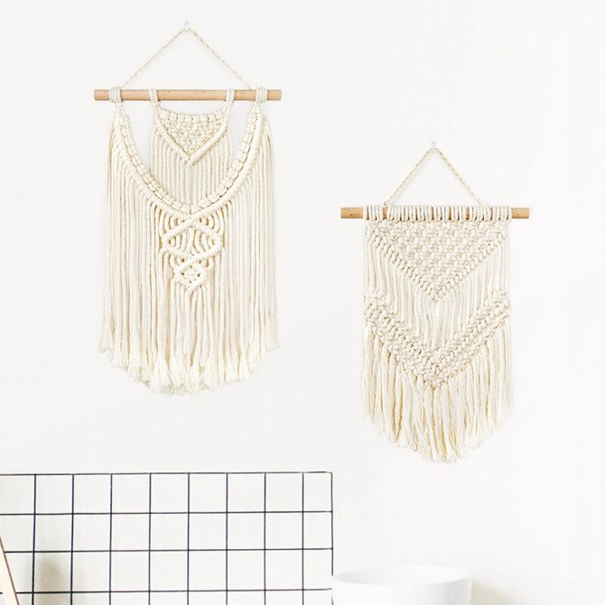 2 Piece Macrame Wall Decor Set