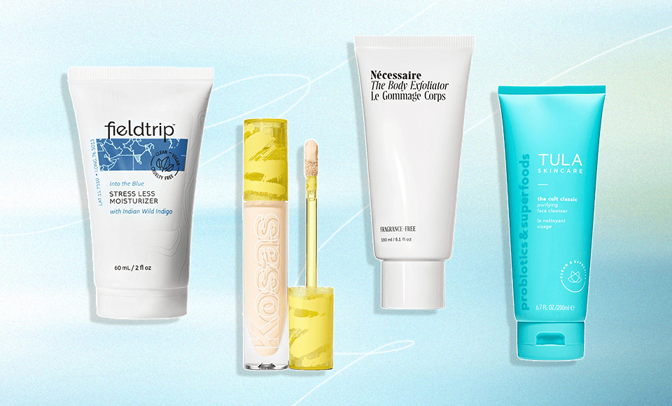 Image: Kosas; Nécessaire; Fieldtrip; Tula; Adobe. Design: Sasha Purdy / StyleCaster