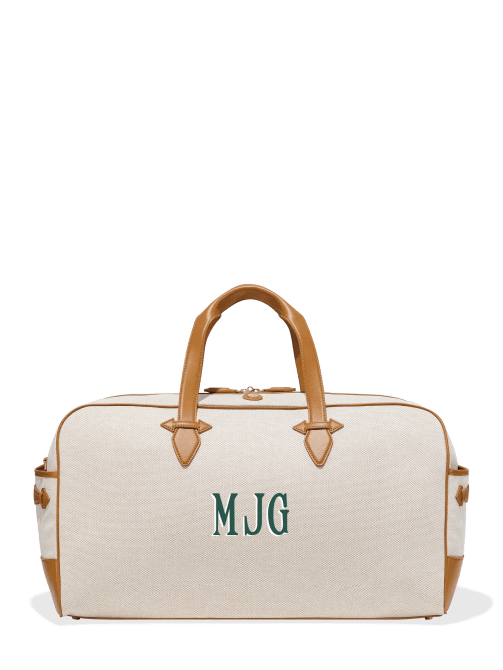 Paravel Grand Tour Duffle with monogram on front