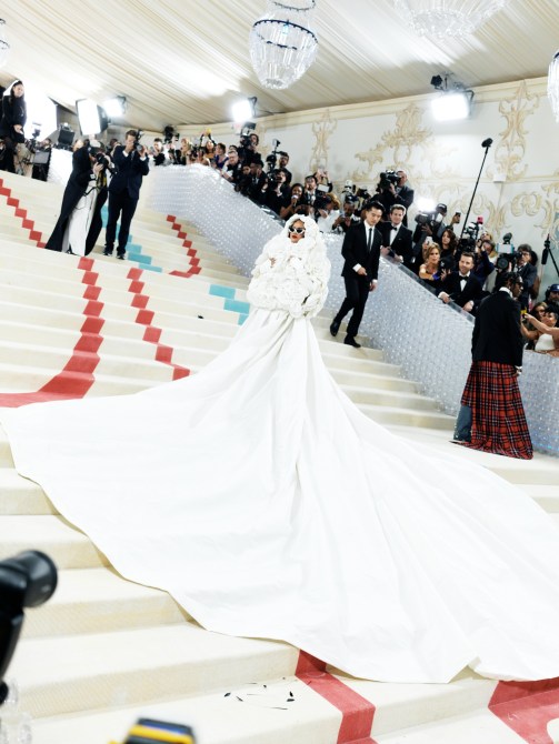 Rihanna and ASAP Rocly at the 2023 Met Gala