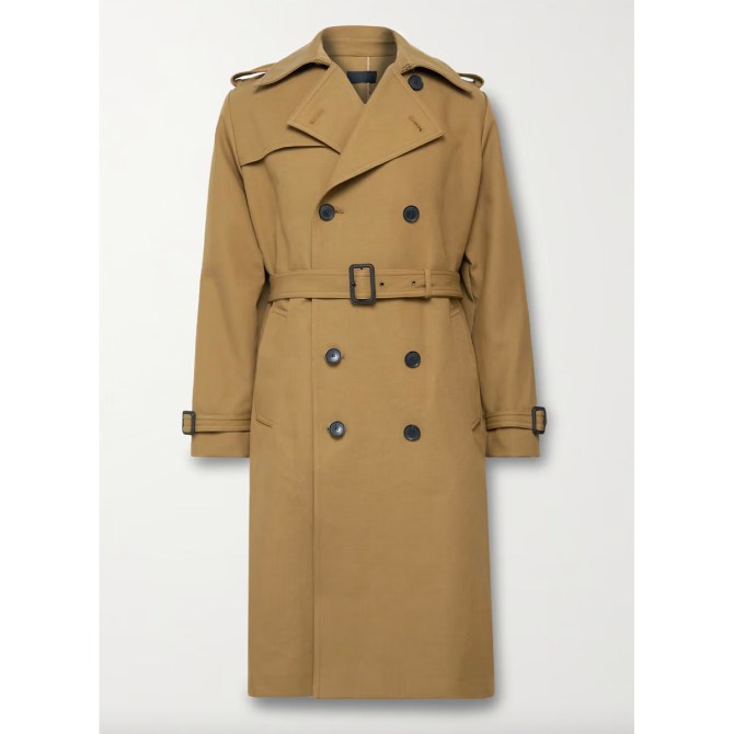 NILI LOTANTrenton Double-Breasted Belted Cotton-Canvas Trench Coat