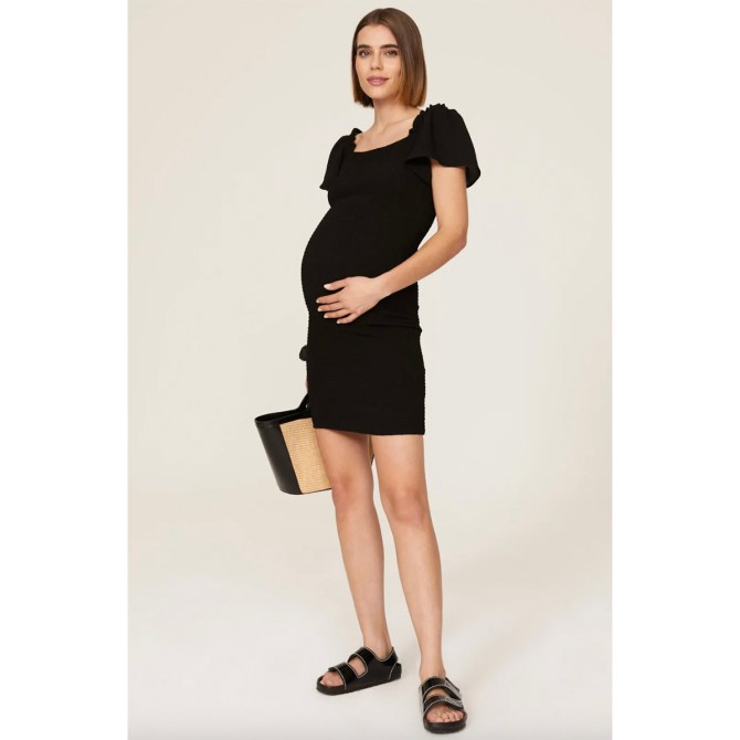 Vivian Shirred Maternity Dress