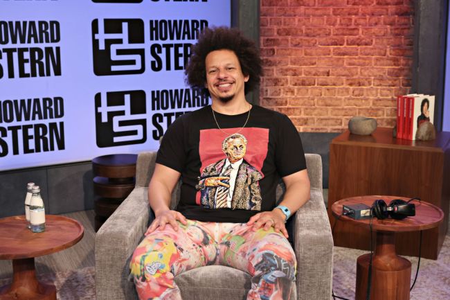 Eric Andre visits SiriusXM's 'The Howard Stern Show' at SiriusXM Studios on May 17, 2023 in New York City.