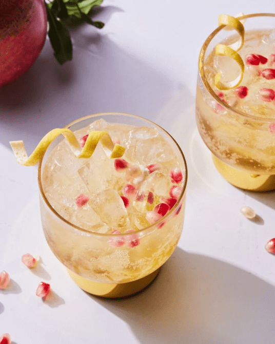 Sparkling Apple Cider Pomegranate Mocktail