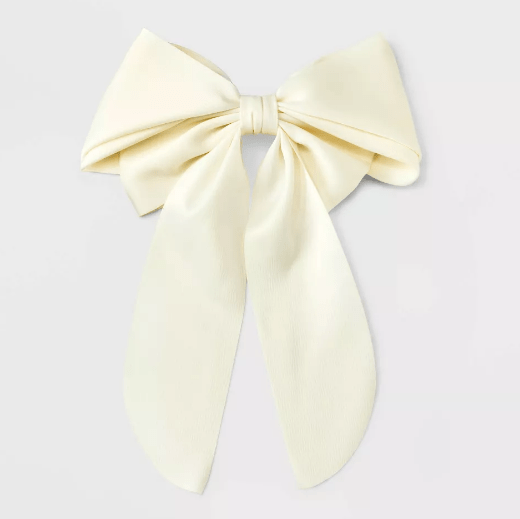 Satin Bow Hair Barrette - A New Day™